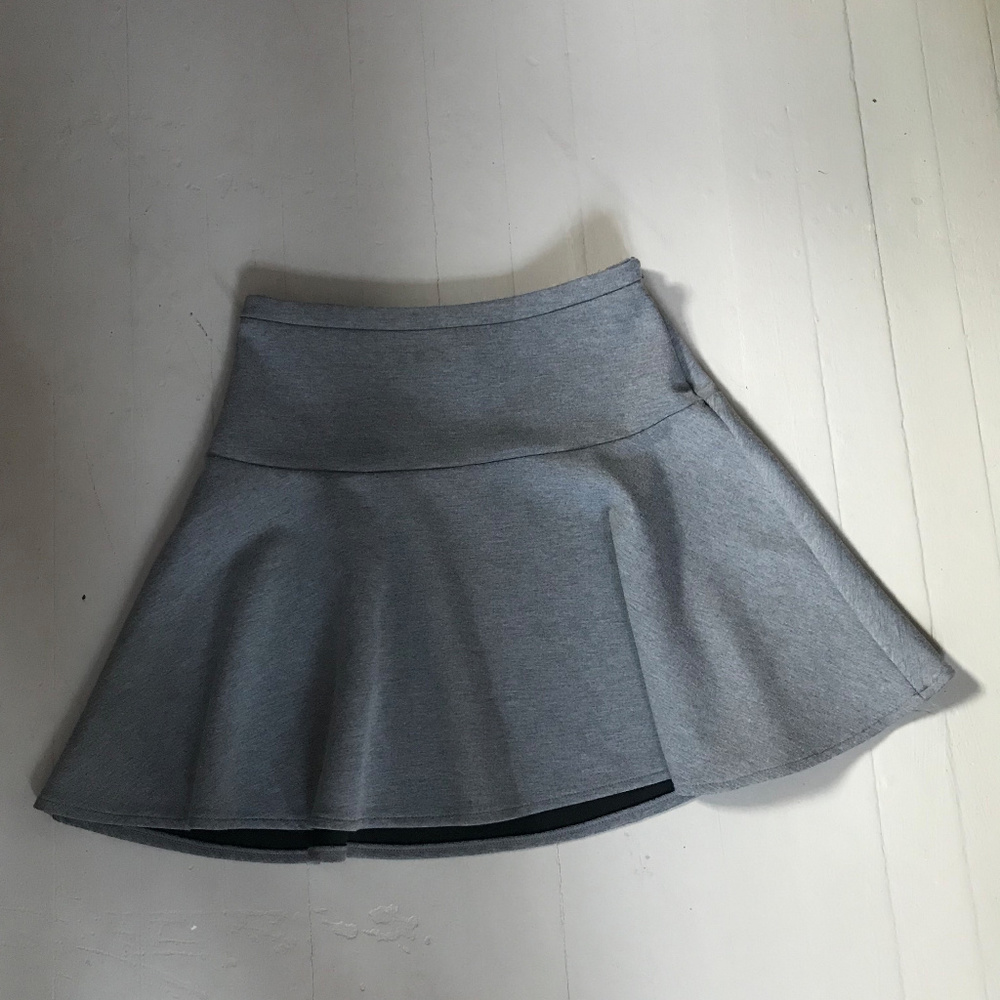 Gray Fit N Flare Skirt